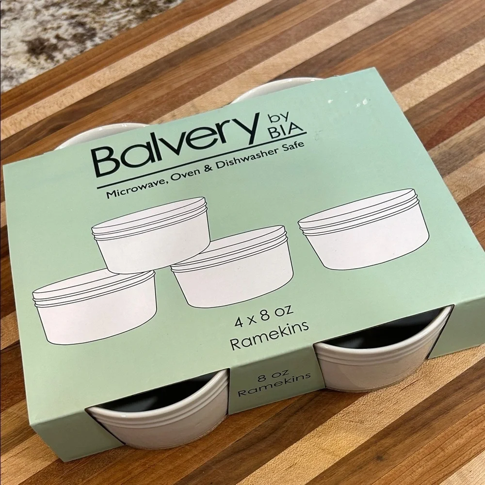 White Ramekins Set - 8 oz, Oven Safe